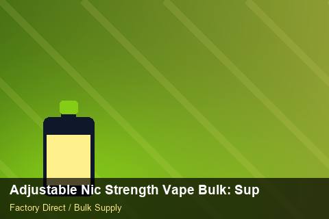 Adjustable Nic Strength Vape Bulk — Adjustable Nic Strength Vape Bulk: Supplier Vetting — Battery Recycling photo 2