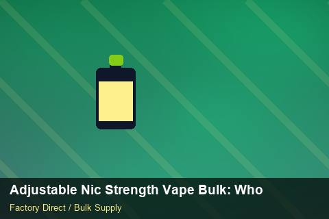 Adjustable Nic Strength Vape Bulk — Adjustable Nic Strength Vape Bulk: Wholesale Price — WEEE Compliance photo 2
