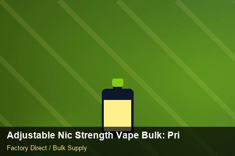 Adjustable Nic Strength Vape Bulk — Adjustable Nic Strength Vape Bulk: Private Label Options — WEEE Compliance photo 2