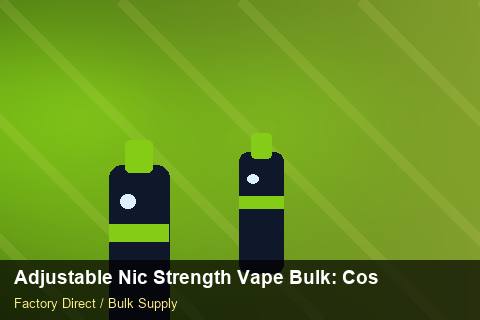 Adjustable Nic Strength Vape Bulk — Adjustable Nic Strength Vape Bulk: Cost Breakdown — WEEE Compliance photo 2