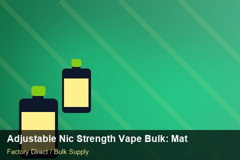 Adjustable Nic Strength Vape Bulk — Adjustable Nic Strength Vape Bulk: Material & Ingredients — WEEE Compliance photo 1
