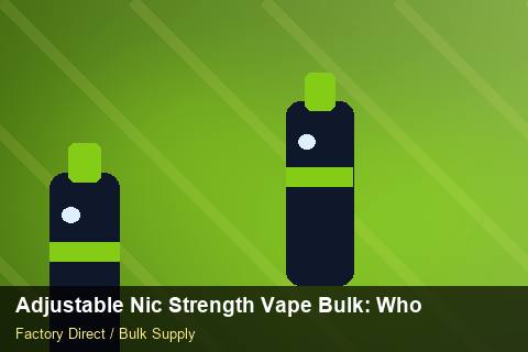 Adjustable Nic Strength Vape Bulk — Adjustable Nic Strength Vape Bulk: Wholesale Price — EPR Registration photo 1