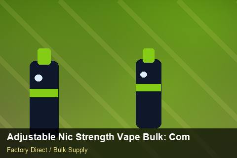 Adjustable Nic Strength Vape Bulk — Adjustable Nic Strength Vape Bulk: Compliance Standards — EPR Registration photo 1