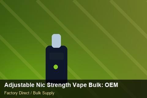 Adjustable Nic Strength Vape Bulk — Adjustable Nic Strength Vape Bulk: OEM & ODM Service — EPR Registration photo 1