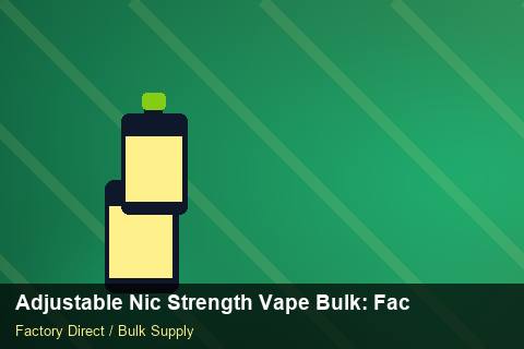 Adjustable Nic Strength Vape Bulk — Adjustable Nic Strength Vape Bulk: Factory Direct Quote — REACH Status photo 1