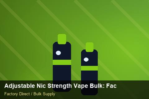 Adjustable Nic Strength Vape Bulk — Adjustable Nic Strength Vape Bulk: Factory Direct Quote — REACH Status photo 2