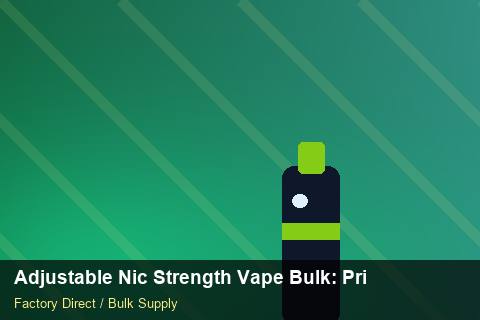 Adjustable Nic Strength Vape Bulk — Adjustable Nic Strength Vape Bulk: Private Label Options — REACH Status photo 1