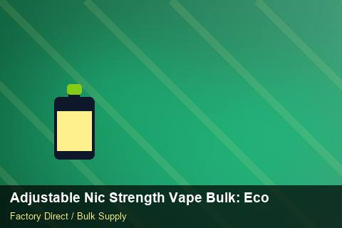 Adjustable Nic Strength Vape Bulk — Adjustable Nic Strength Vape Bulk: Eco-Friendly Materials — REACH Status photo 1