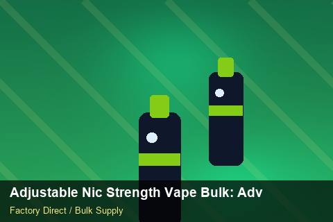 Adjustable Nic Strength Vape Bulk — Adjustable Nic Strength Vape Bulk: Advanced Sourcing — REACH Status photo 1
