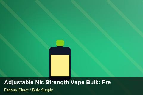 Adjustable Nic Strength Vape Bulk — Adjustable Nic Strength Vape Bulk: Freight Insurance — REACH Status photo 1