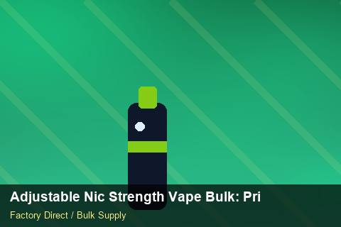Adjustable Nic Strength Vape Bulk — Adjustable Nic Strength Vape Bulk: Private Label Options — RoHS Evidence photo 1