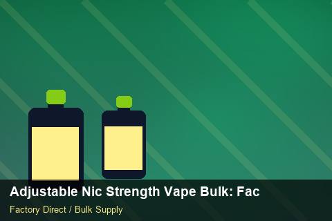 Adjustable Nic Strength Vape Bulk — Adjustable Nic Strength Vape Bulk: Factory Direct Quote — UN38.3 Summary photo 1