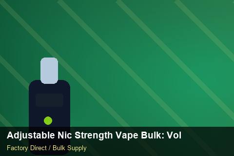 Adjustable Nic Strength Vape Bulk — Adjustable Nic Strength Vape Bulk: Volume Pricing Tiers — UN38.3 Summary photo 1