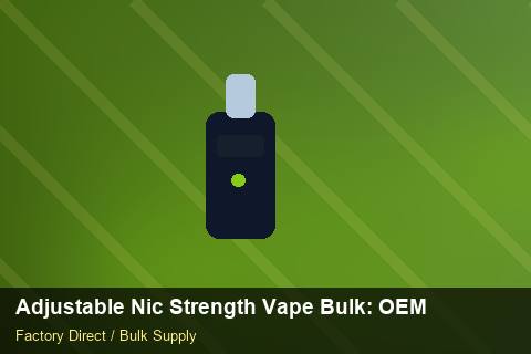 Adjustable Nic Strength Vape Bulk — Adjustable Nic Strength Vape Bulk: OEM & ODM Service — UN38.3 Summary photo 1
