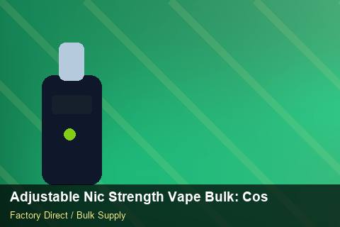 Adjustable Nic Strength Vape Bulk — Adjustable Nic Strength Vape Bulk: Cost Breakdown — UN38.3 Summary photo 1