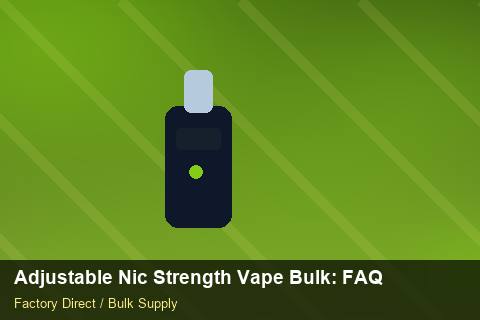 Adjustable Nic Strength Vape Bulk — Adjustable Nic Strength Vape Bulk: FAQ — UN38.3 Summary photo 1