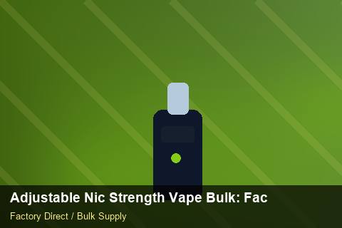 Adjustable Nic Strength Vape Bulk — Adjustable Nic Strength Vape Bulk: Factory Audit Report — MSDS Format photo 1