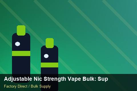 Adjustable Nic Strength Vape Bulk — Adjustable Nic Strength Vape Bulk: Supplier Vetting — MSDS Format photo 1