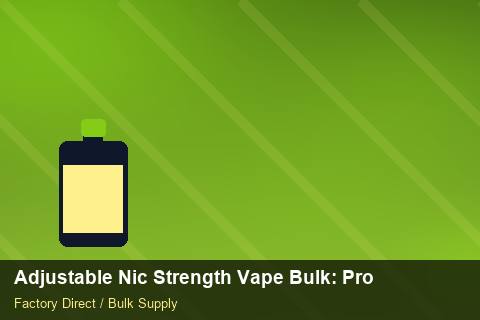 Adjustable Nic Strength Vape Bulk — Adjustable Nic Strength Vape Bulk: Procurement Strategy — COA Content photo 1