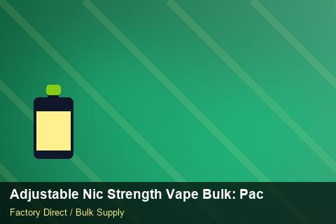 Adjustable Nic Strength Vape Bulk — Adjustable Nic Strength Vape Bulk: Packaging Standards — COA Content photo 1
