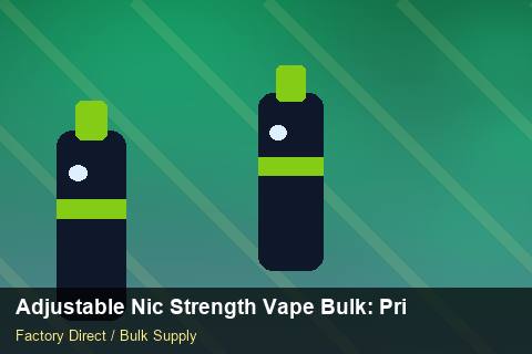 Adjustable Nic Strength Vape Bulk — Adjustable Nic Strength Vape Bulk: Private Label Options — COA Content photo 1