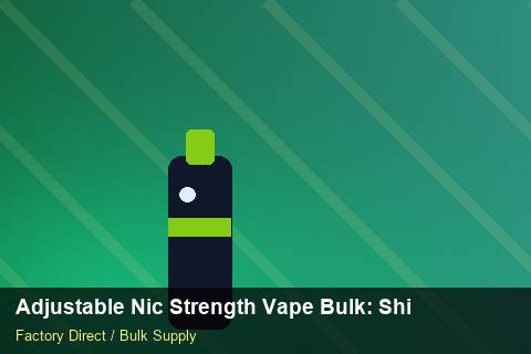 Adjustable Nic Strength Vape Bulk — Adjustable Nic Strength Vape Bulk: Shipping & Logistics — Air Freight Rules photo 1