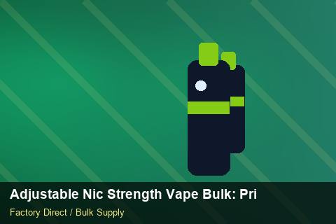 Adjustable Nic Strength Vape Bulk — Adjustable Nic Strength Vape Bulk: Private Label Options — Air Freight Rules photo 1