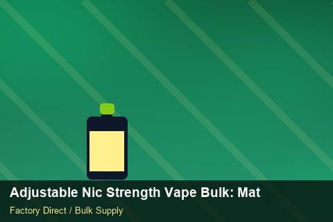Adjustable Nic Strength Vape Bulk — Adjustable Nic Strength Vape Bulk: Material & Ingredients — Air Freight Rules photo 1