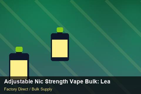 Adjustable Nic Strength Vape Bulk — Adjustable Nic Strength Vape Bulk: Lead Time & MOQ — Sea Freight Rules photo 1