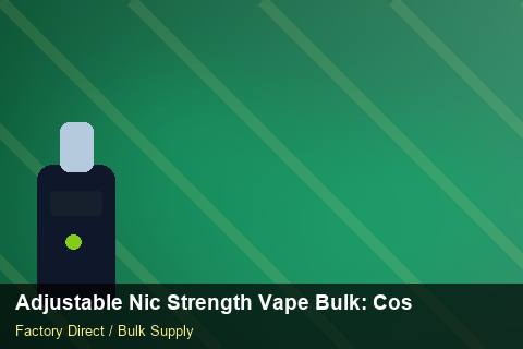Adjustable Nic Strength Vape Bulk — Adjustable Nic Strength Vape Bulk: Cost Breakdown — Sea Freight Rules photo 1