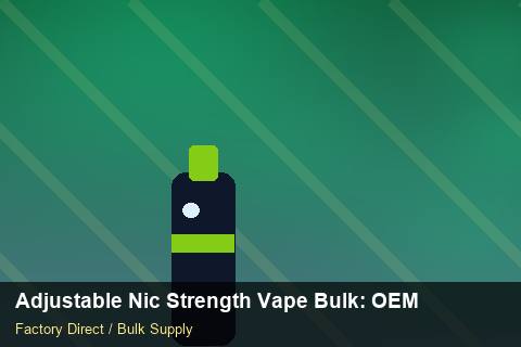 Adjustable Nic Strength Vape Bulk — Adjustable Nic Strength Vape Bulk: OEM & ODM Service — Customs Valuation photo 2