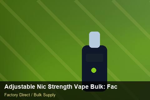Adjustable Nic Strength Vape Bulk — Adjustable Nic Strength Vape Bulk: Factory Audit Report — Customs Valuation photo 1
