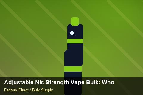 Adjustable Nic Strength Vape Bulk — Adjustable Nic Strength Vape Bulk: Wholesale Price — HS Code Notes photo 1