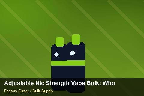 Adjustable Nic Strength Vape Bulk — Adjustable Nic Strength Vape Bulk: Wholesale Price — Free Trade Zones photo 1