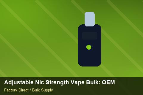 Adjustable Nic Strength Vape Bulk — Adjustable Nic Strength Vape Bulk: OEM & ODM Service — Free Trade Zones photo 1