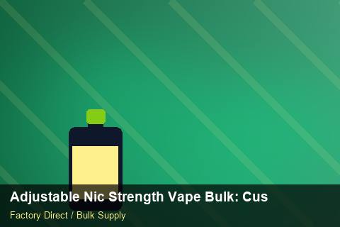 Adjustable Nic Strength Vape Bulk — Adjustable Nic Strength Vape Bulk: Customs Documentation — Bonded Warehouse photo 2