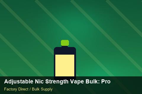 Adjustable Nic Strength Vape Bulk — Adjustable Nic Strength Vape Bulk: Production Capacity — Bonded Warehouse photo 1