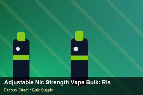 Adjustable Nic Strength Vape Bulk — Adjustable Nic Strength Vape Bulk: Risk Management — Bonded Warehouse photo 1