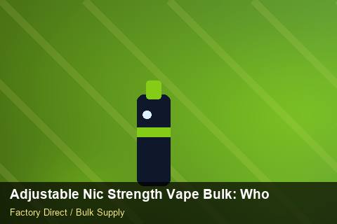 Adjustable Nic Strength Vape Bulk — Adjustable Nic Strength Vape Bulk: Wholesale Price — Last-Mile Delivery photo 1