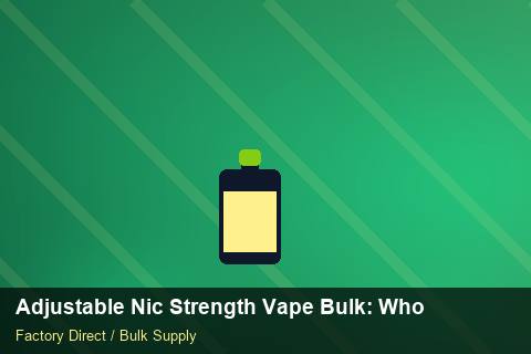 Adjustable Nic Strength Vape Bulk — Adjustable Nic Strength Vape Bulk: Wholesale Price — Last-Mile Delivery photo 2