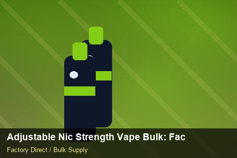 Adjustable Nic Strength Vape Bulk — Adjustable Nic Strength Vape Bulk: Factory Direct Quote — Last-Mile Delivery photo 2
