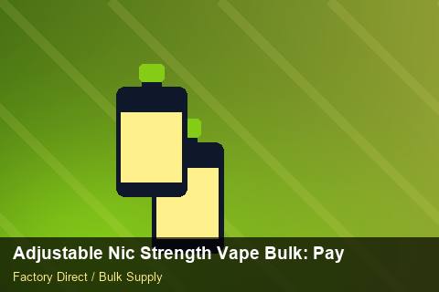 Adjustable Nic Strength Vape Bulk — Adjustable Nic Strength Vape Bulk: Payment Terms — Last-Mile Delivery photo 1
