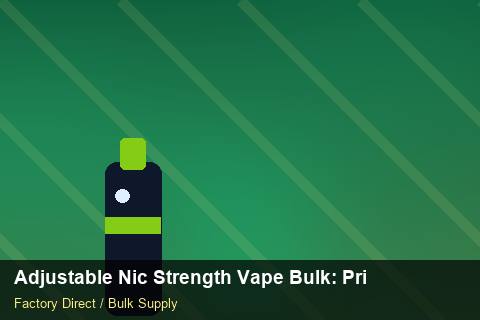 Adjustable Nic Strength Vape Bulk — Adjustable Nic Strength Vape Bulk: Private Label Options — Last-Mile Delivery photo 1