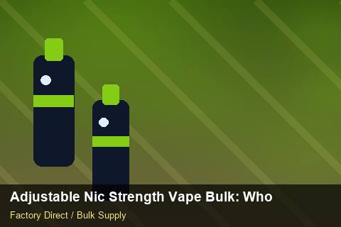 Adjustable Nic Strength Vape Bulk — Adjustable Nic Strength Vape Bulk: Wholesale Price — 3PL Integration photo 1