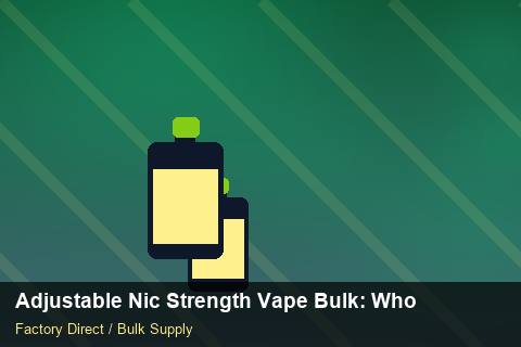 Adjustable Nic Strength Vape Bulk — Adjustable Nic Strength Vape Bulk: Wholesale Price — 3PL Integration photo 2
