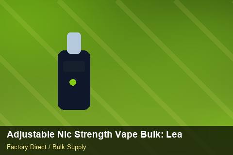 Adjustable Nic Strength Vape Bulk — Adjustable Nic Strength Vape Bulk: Lead Time & MOQ — 3PL Integration photo 2