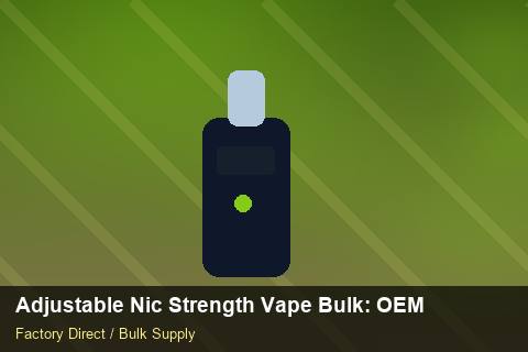 Adjustable Nic Strength Vape Bulk — Adjustable Nic Strength Vape Bulk: OEM & ODM Service — 3PL Integration photo 1