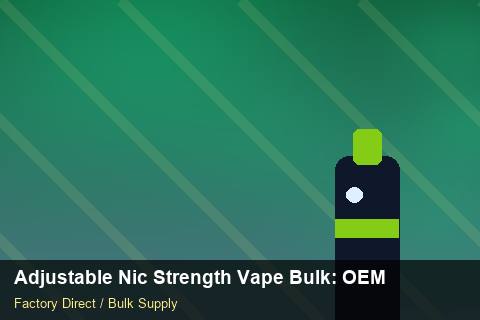Adjustable Nic Strength Vape Bulk — Adjustable Nic Strength Vape Bulk: OEM & ODM Service — 3PL Integration photo 2