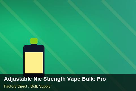 Adjustable Nic Strength Vape Bulk — Adjustable Nic Strength Vape Bulk: Production Capacity — 3PL Integration photo 1