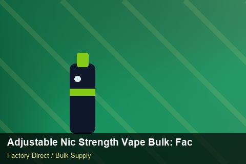 Adjustable Nic Strength Vape Bulk — Adjustable Nic Strength Vape Bulk: Factory Audit Report — 3PL Integration photo 2